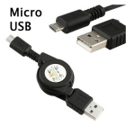 [Hot] Free Shipping 100% High Quality Retractable Micro USB Cable Data Sync Charger Cable For H-T-C Black-berry Sum-sang Nokai