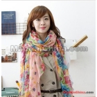 Free Shipping the newest style Noble luxury pastoral Korean floral super female cotton linen Scarf Shawl Scarf