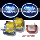 wholesale- SUBARU LOGO Car LED Emblem Car Welcome Light Door Step Ground Projecting Lamp For SUBARU 