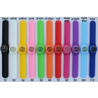 200pcs/lot Men Women's Fashion Watch Jelly Silicone Snap Slap Sport Watch Watches With SS.COM