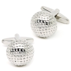 Free shipping, High Quantity, Classic Round Metal White  Cufflinks for men  BAC-717