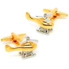 Free shipping, High Quantity,Classic Yellow Brass and White steel Metal Cufflinks for men BAC-BAC-709