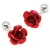 Free shipping, High Quantity,  Red Rose  Cufflinks for wedding BAC-713