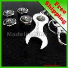 Car tyre valve cap cover 4pcs + wrench key chain for Acura #1074
