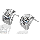 free shopping Wholesale 10pair/lot women's Fashion 18K white gold Plated Diamond Health Jewelry  Earring E022 