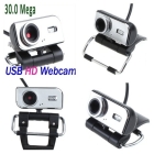 30.0 Mega Metal USB HD Webcam CMOS Web Camera Video Web Cam Camera CMOS for PC Laptop Free Shipping+Drop Shipping