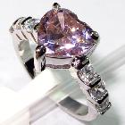 Trendy pink  Crystal ring R150 sz# 6 7 8 9
