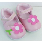Free Shipping+100%guarantee  Pink  leather shoes,infant flat shoes,newborn footwear for retail and wholesale