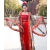 Red ancient costume design and color broken hanfu high-ranked imperial concubine fairy  loading photo show stage 