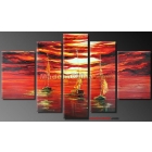   Free shipping Wholesale Retail Landscape Animal Figure Flower Still Life Oil Painting Wall Decor Canvas Dining Living Room Art Paintings Triptych Diptych Four Parts  decorate Large Pure 50013