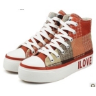 free shipping The new high help sponge cake female han tide recreational canvas shoes      