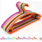 High quality candy rainbow hangers plastic non-slip hanger clotheshorse/clothing brace 
