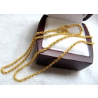 "Yuxi Jewelry solid  14K Yellow Gold necklace Rope chain / Rope chain 29.49g
