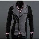 Irregular zipper design of mixed colors Ponte Slim small suit X08