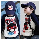 In the spring of 2013 the new children's wear glasses bear  boys girls long-sleeved T-shirt  Free shipping   015