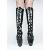 Free shipping by DHL,hot sale women's knee high black PU ballet boots,18CM high heel ballet boots