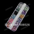3000 pcs Mix Color Teardrop Nail Art Gems Rhinestones Deco Glitters Beautiful decoration free shipping 2064