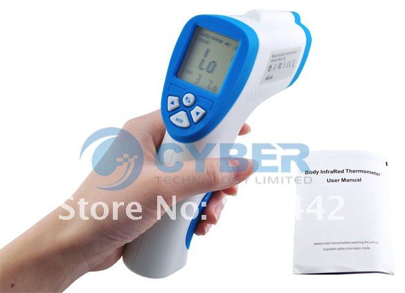 Non-contact Digital IR Laser Infrared Thermometer Body Surface Forehead Temperature Free Shipping