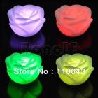 New Romantic Colors Changing Flower Rose LED Night Light Decoration Candle Lamp Free Shipping 