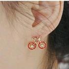 Min.order is $15 (mix order) wholesale fashion lovely small bike earring 2 colors R2101
