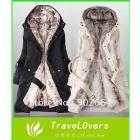 2012 New Fashion Korea Women Hoodies Coat Warm Zip Up Outerwear/Cotton Hoodies Outwear Coat Free Shipping