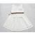 H20 Free shipping 2013 Hot Sale  Summer New design Stylish and elegant white round lace black bow belt  Dress
