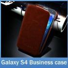 Luxury  Bussiness Design Crazy Horse Leather Flip Cover For   S4 i9500 Cell Phone Cover Case FREE SHIPPING