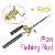Mini Portable Pocket Travel Pen Fish Fishing Rod Pole with Reel Free shipping