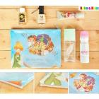 New cute PVC cartoon  A5 grid Cosmetic Bag / file folder / Pencil bag / purse / Wholesale