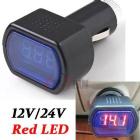 DC 12V / 24V Digital Red LED Auto Car Battery Voltage Voltmeter GAUGE Indicator monitor Meter Tester #EC293