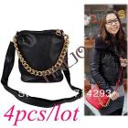 4pcs/lot New Fashion Style Lady Totes Women Zipper Chain Across Body Purse Handbag Shoulder Bag free shipping 3896