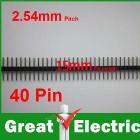 100PC/Lot 2.54mm Pitch Single Row 40 Pin Pin Header Pin Male Pin Connector Length 15mm Free Shipping SKU34001