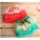 Cute Design!4pcs/lot girl lovely ball gown rainbow color pettiskirt girl fashion TUTU skirt kids summer wears sweet mini skirts