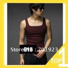 2013 new hot sale Free Shipping Mens Tank Tops Casual Vest Cotton Sports & Slim Edging Design Printed 10pcs/lot y3535