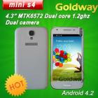 F9192 Mini S4 MTK6572 Dual Core Android 4.2 3G Smart MB  4GB ROM 4.3