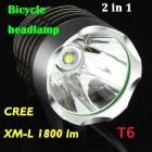Wholesale - 1800 Lumens CREE XML  LED Bicycle Bike Headlight Lamp Flashlight Light Headlamp With battery & Charger 40pcs DHL