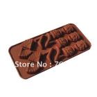 free shipping 1pc 6 mold as one silicone bakeware shoes bags Office lady cake mold baking tool