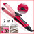 Mini 2 in 1 Hair Beauty Style Hair Straightener Iron Curler Pink Color for Travel 110-240V