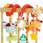 Elc multifunctional animal bed hanging teethers rattlessafety mirror educational toy free shipping