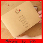 Free shipping 20pcs/lot Cute Rabbit Letter Paper Envelope Kraft Greeting Envelope 12.5cm*17.5cm