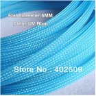 6mm 10m/lot UV blue brand new high quality PET expand braided sleeving for 6~8mm cable protection