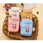 Free shipping Fashion New Zipper Coin Wallet Burse PurseC Key Fabric Cotton Canvas Bag