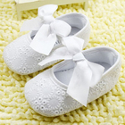 White Bowknot Girl Lace Shoes Toddler Prewalker Anti-Slip Shoe Simple Shoe Free &Drop shipping