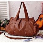 Free Shipping Travel Fashion Girls' Big PU Casual Leather bags Shoulder Women's Big Capacity Handbags Totes