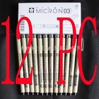 12 Pc / Box Sakura Pigma Micron Pen Needle Pen Drawing 02 / 0.3 mm