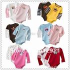 Wholesale 2014 Brand Autunm 5pcs Bodysuit Long Sleeve Clothes Overalls 18M 24M Free Shipping