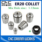 1 set = 1pcs ER20 ER Collet Chuck Holder +15pcs ER20 collet air cooled spindle motor machine CN714