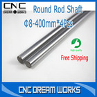 XYZ 4pcs Dia 8mm-L400mm Chrome Plated Cylinder Linear Rail Round Rod Shaft Linear Motion Shaft for CNC R0107