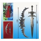 Heroes of the Storm World Of Warcraft Illidan Demon Warglaive of Azzinoth + Frostmourne Sword Keychain -One Set