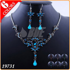 2013 New African Jewelry Sets Lady Plated Gold Waterdrop Necklace Earrings Sets 6 Color Free Shipping 19731